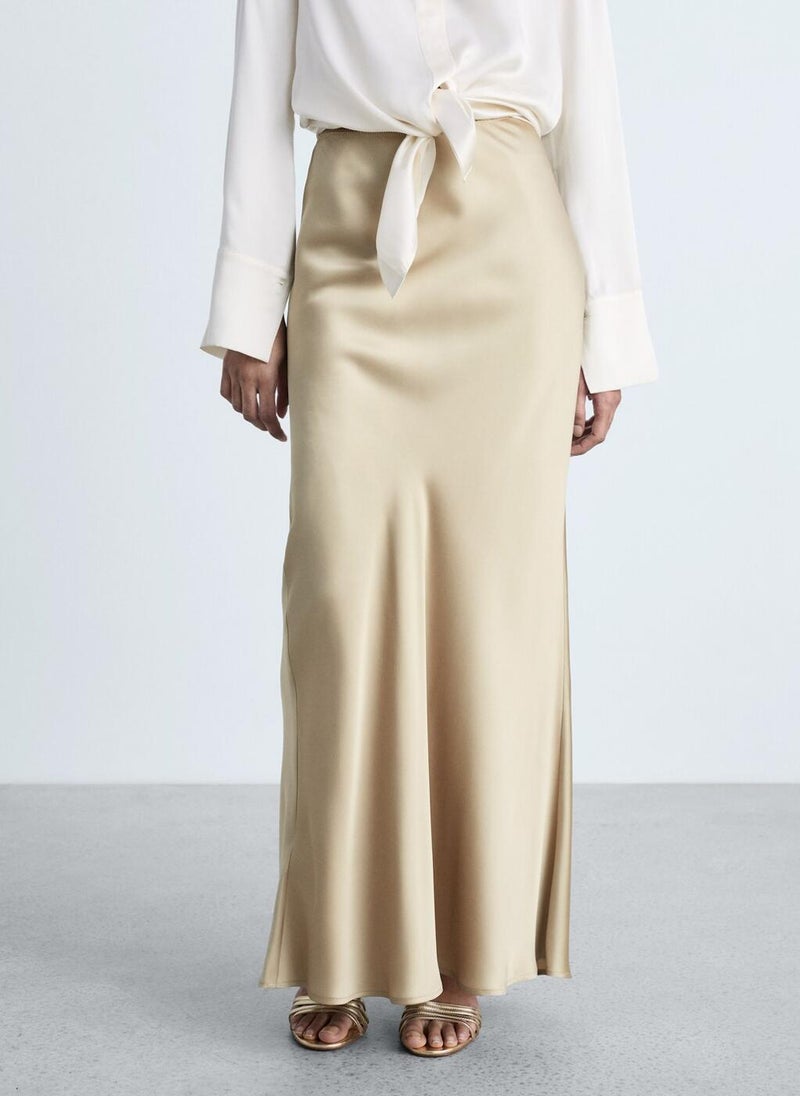 MANGO - Satin Long Skirt - Image 1
