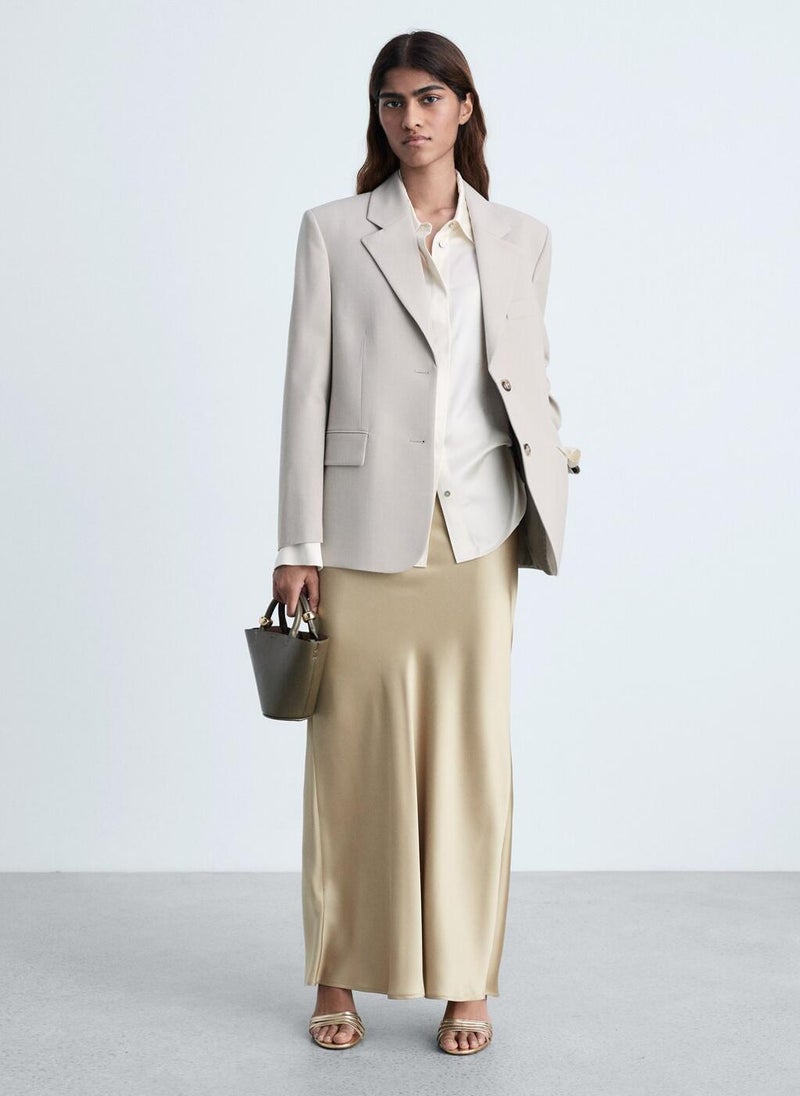 MANGO - Satin Long Skirt - Image 1