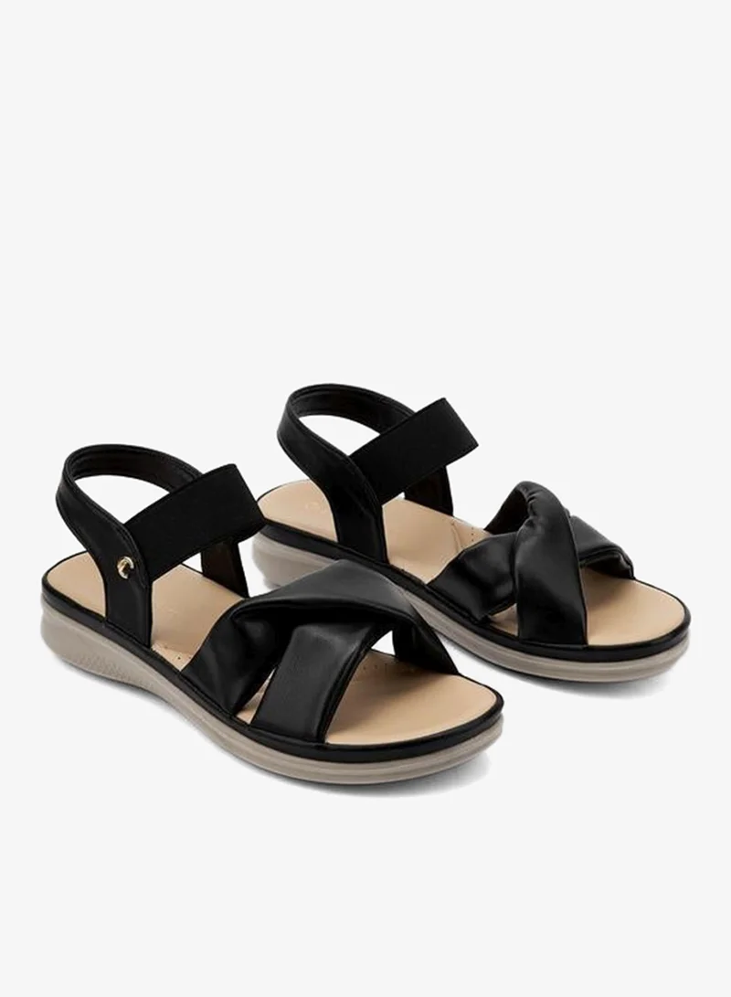 Le Confort BLACK Women Cross Strap Comfort Sandals for Women | Best Price UAE