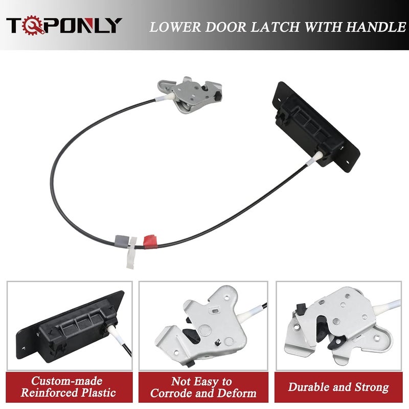 TQPONLY Lower Door Latch with Handle for Ford E150 E250 E350 (1992-2009) - Right Passenger Side - Image 4