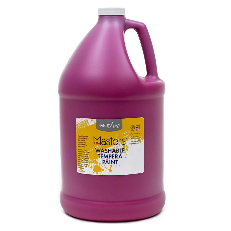 Handy Art - 214-725 Little Masters Washable Tempera Paint, Gallon, Magenta, 128 Fl Oz (Pack of 1) - Image 1