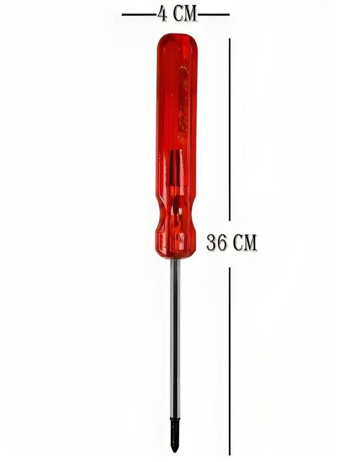 ZIODIC 2 in-1 Reversible Magnetic & Hardened | Spanner Screwdriver Bit Small Machin | Screwdriver Red (10 Inch) - Image 5