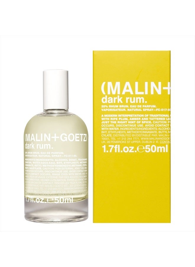 MALIN + GOETZ Dark Rum Eau de Parfum, for men and women, rich, long lasting scents, vegan and cruelty free 1.7 fl oz - Image 1