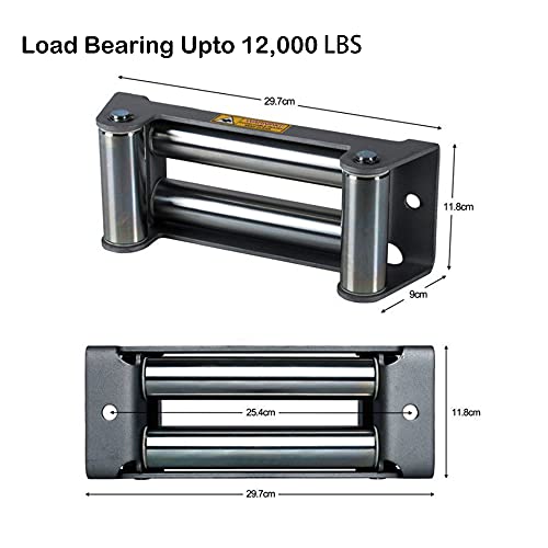 MLHpeak Winch Roller Fairlead 10 inch Winch Roller Fairlead 4 Way 10” Universal Mount Cable Guide Heavy Duty Nut Disassembly SUV Truck F150 8000 10000 12000lbs 14000 16000 - Image 2
