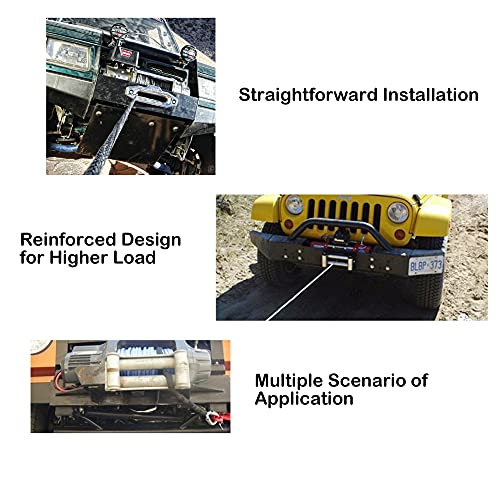 MLHpeak Winch Roller Fairlead 10 inch Winch Roller Fairlead 4 Way 10” Universal Mount Cable Guide Heavy Duty Nut Disassembly SUV Truck F150 8000 10000 12000lbs 14000 16000 - Image 4