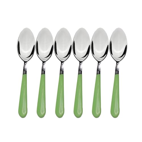 ATEVON Stainless Steel Dinner Spoons - 6 Pcs, Multicolor - Image 1