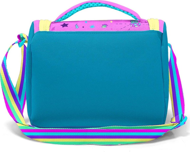 CORAL HIGH Kids Pink Turquoise Headphones Skate Patterned Thermo Lunchbox 11754 - Image 4