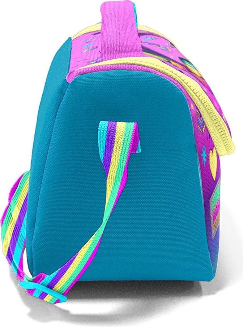 CORAL HIGH Kids Pink Turquoise Headphones Skate Patterned Thermo Lunchbox 11754 - Image 1