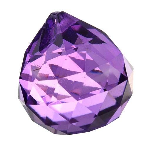 CRYSTA WORLD Crystal Prism Suncatcher Size 30 mm Glass Art Hanging Crystal Sun Catcher Prism Ball for Christmas Tree Decoration and Car Pendants (Purple) - Image 5