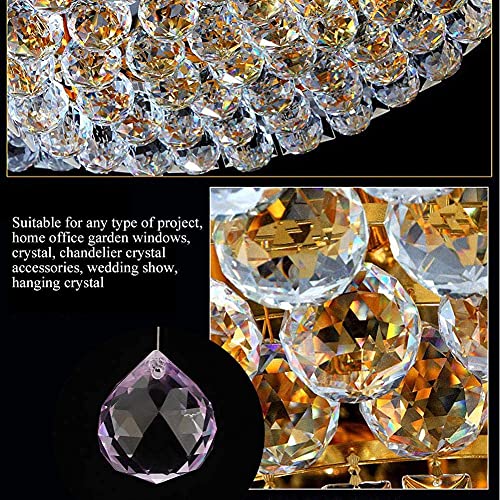 CRYSTA WORLD Crystal Prism Suncatcher Size 30 mm Glass Art Hanging Crystal Sun Catcher Prism Ball for Christmas Tree Decoration and Car Pendants (Purple) - Image 4
