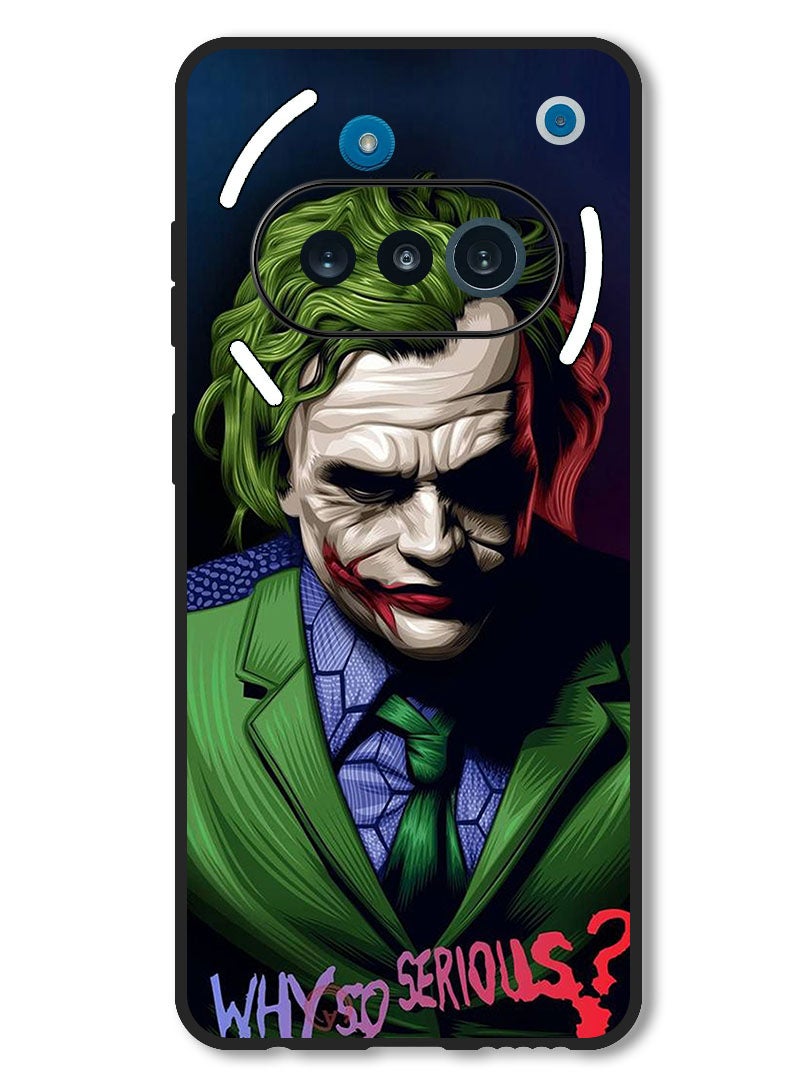 Theodor Case Compatible with Nothing Phone 3a Protection Shockproof Bumper Cover Why So Serious - Image 1