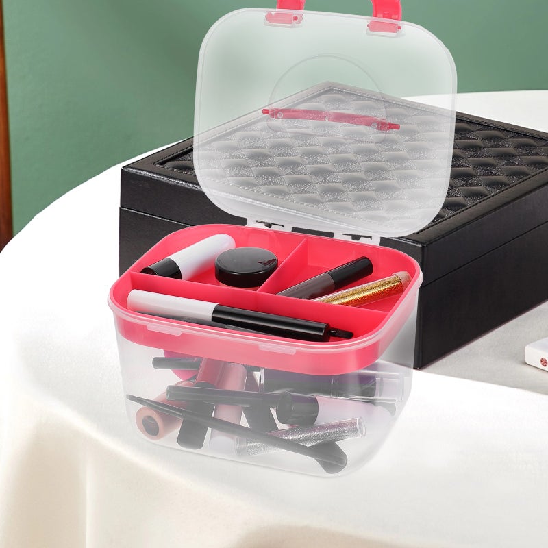 Portable Storage Case Double Layer Storage Box Sewing Box Cosmetic Storage Box - Image 3