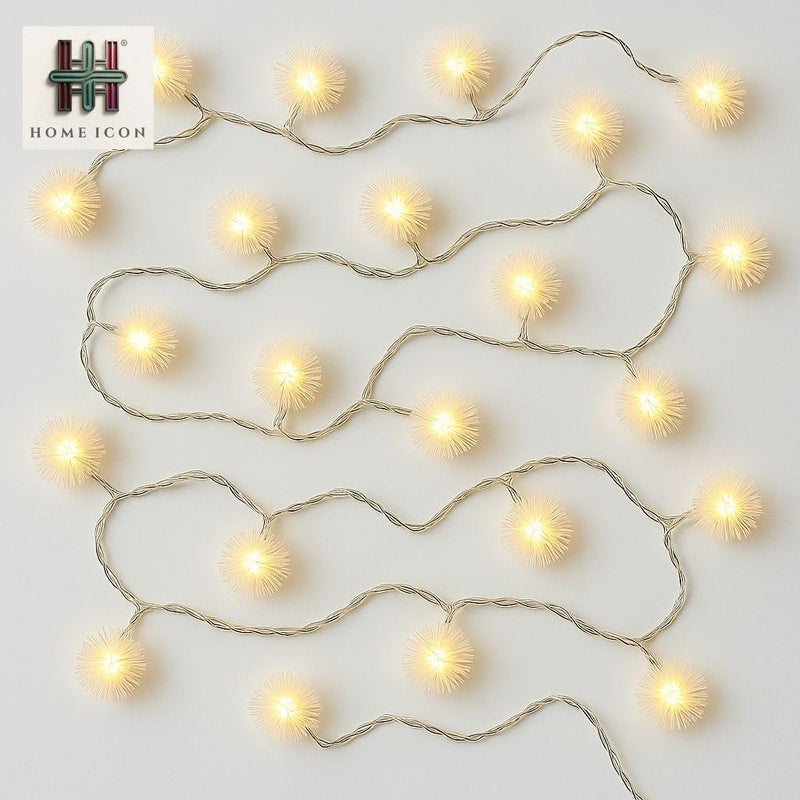 Home Icon Dandelion Decorative String Lights - 3M, 30 LED, Battery Operated for Christmas Tree, Bedroom, Wedding, Party, Garden Decoration - Image 1