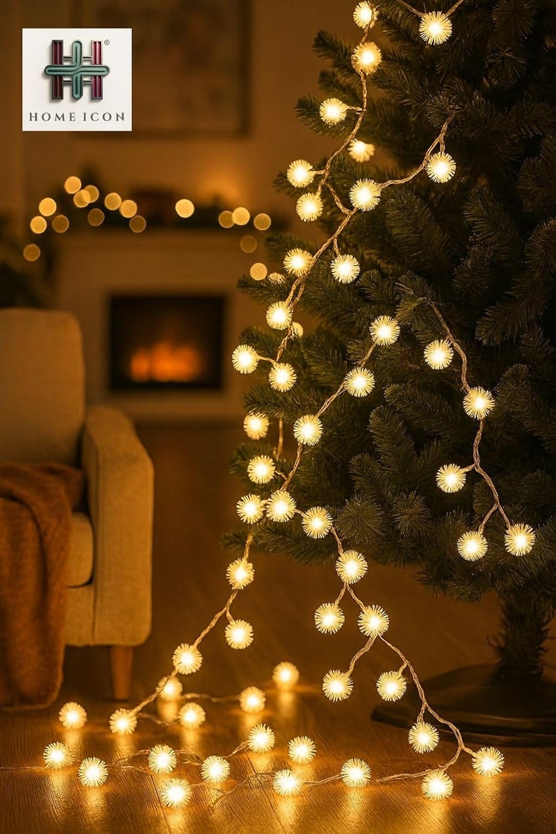 Home Icon Dandelion Decorative String Lights - 3M, 30 LED, Battery Operated for Christmas Tree, Bedroom, Wedding, Party, Garden Decoration - Image 3