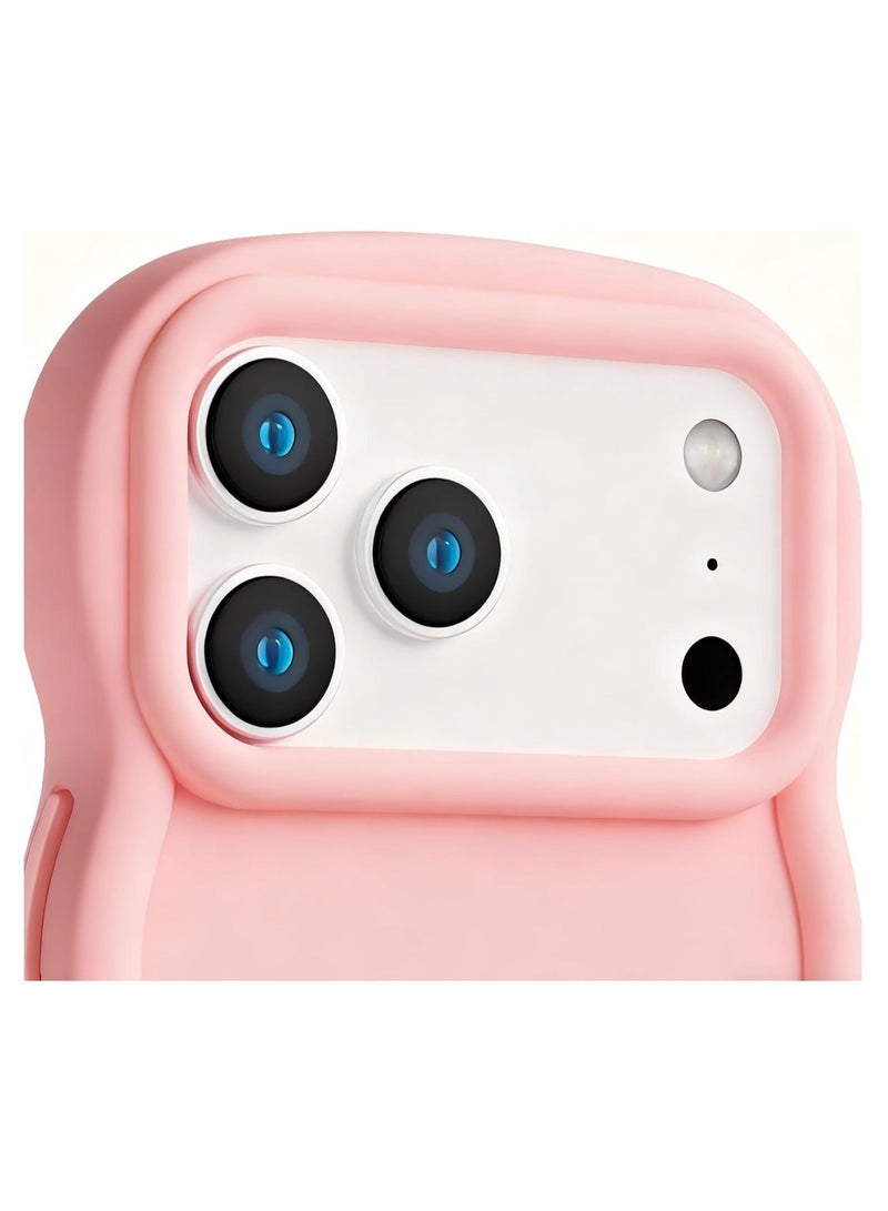 iPhone 17 Pro Max Case, Slim Wavy Design, Soft TPU Shockproof Cover, Anti-Scratch Pink - Image 4