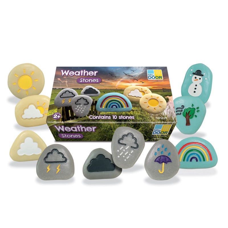 Yellow Door Weather Stones, Set of 10 - Image 1