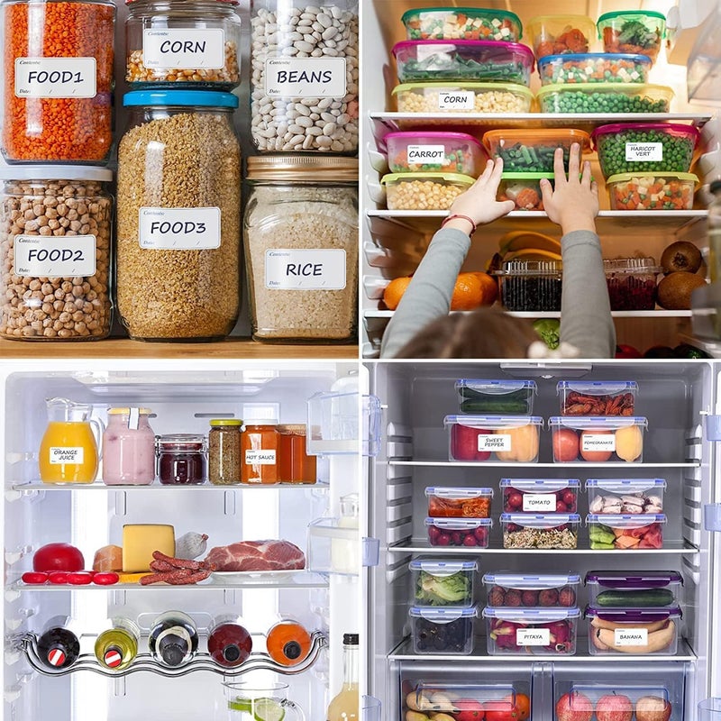 SWIUKPHE 400 pcs Freezer Labels, Easy Peel Off Labels, Meat Stickers Self-Adhesive Removable Food Date, 1.2 x 2.4inch Waterproof Refrigerator, for Food Storage Boxes, Jars - Image 3