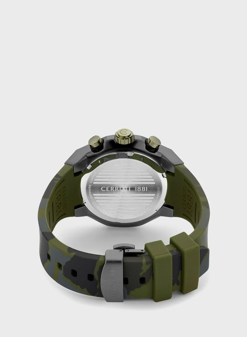 CERRUTI 1881 Silicone Strap Analog Watch