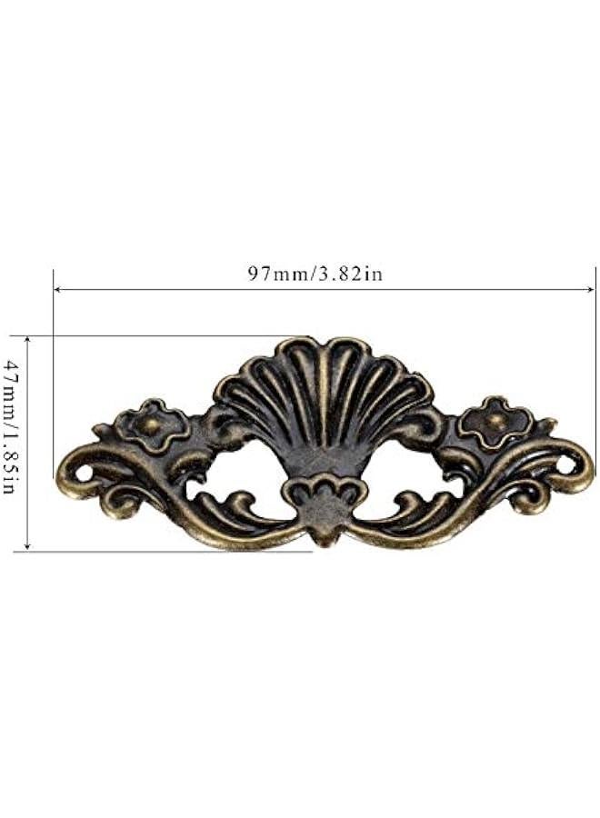 Vintage Corner Protectors 8 Pcs Metal Box Corner Protector Corner Brace with Mounting Screws for Furniture Jewelry Box Decoration Edge Cover Furniture Cabinet Jewelry Box Wooden Case, Hollow, Antique Bronze - Image 2