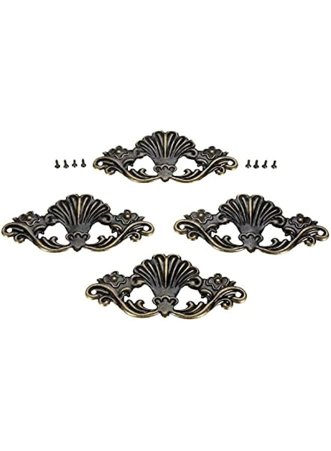 Vintage Corner Protectors 8 Pcs Metal Box Corner Protector Corner Brace with Mounting Screws for Furniture Jewelry Box Decoration Edge Cover Furniture Cabinet Jewelry Box Wooden Case, Hollow, Antique Bronze - Image 4