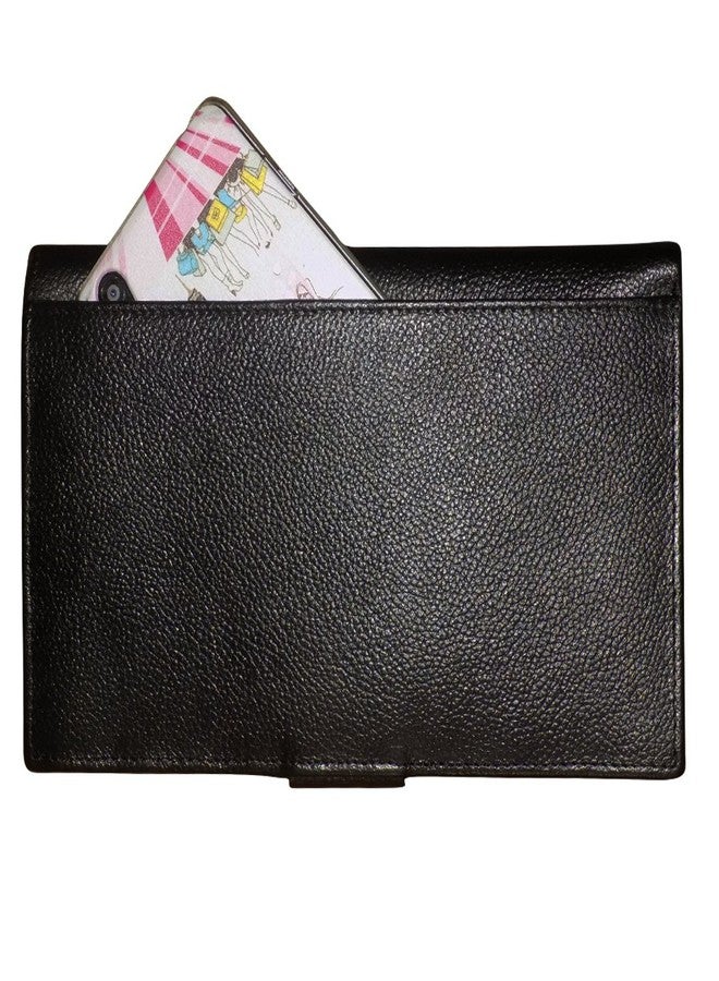 STYLE SHOES Black Smart and Stylish Leather Passport Holder - Image 4