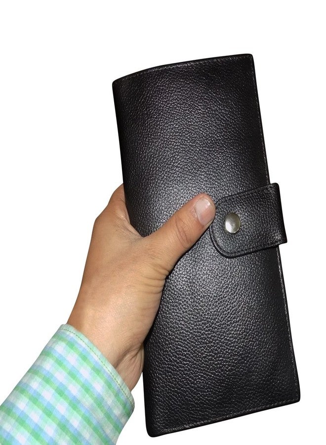 STYLE SHOES Black Smart and Stylish Leather Passport Holder - Image 5
