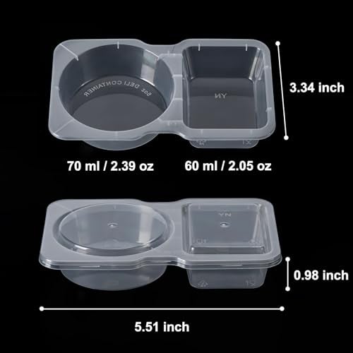 Husfunov 15 Set Reusable Snack Containers with Lids, 2-Compartment Snackle Box Container Portion Control for Kids, Meal Prep Containers for Travel School Work, Leakproof Camping Essentials - Image 2