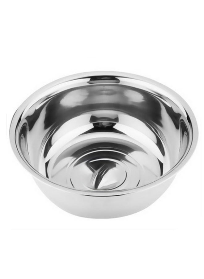 Stainless Steel Dog Food Bowl, Silver, 26cm, Durable Metal Pet Feeding Dish - Image 1