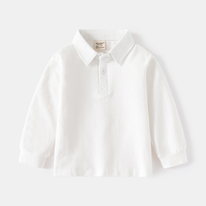 Children'S Clothing Boys' Base Layer Shirt Kids' Long-Sleeve T-Shirt 2025 Autumn New Polo Shirt Boys' Versatile Top - Image 3