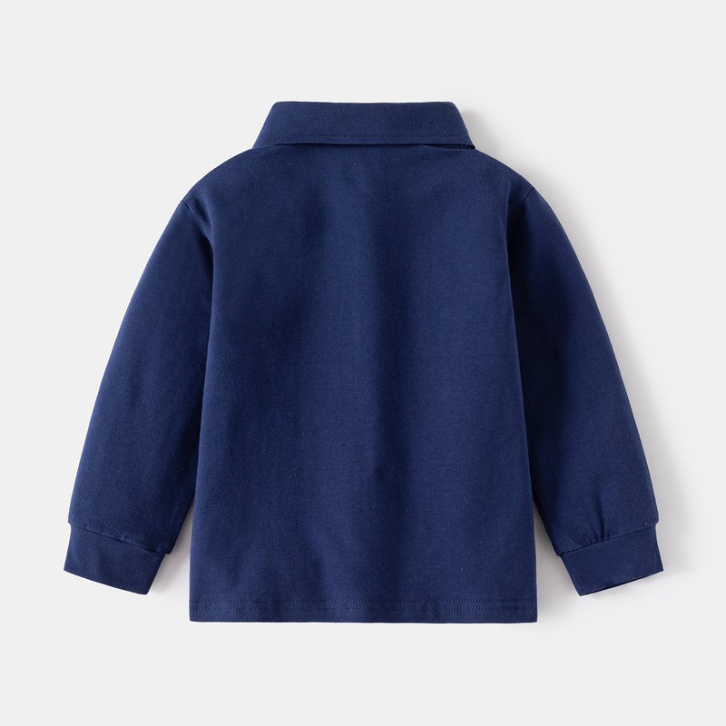 Children'S Clothing Boys' Base Layer Shirt Kids' Long-Sleeve T-Shirt 2025 Autumn New Polo Shirt Boys' Versatile Top - Image 4