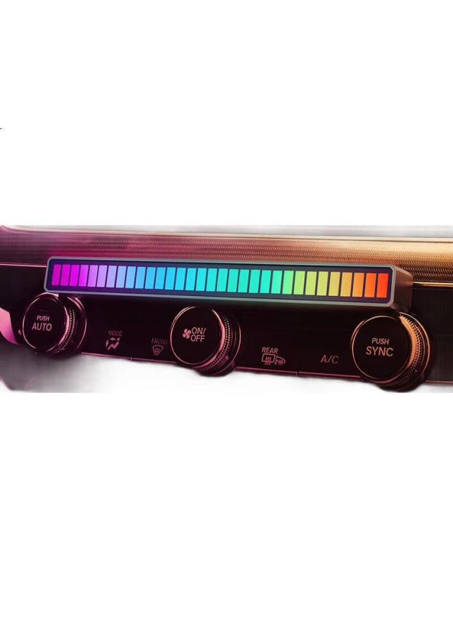 DiGallen Trendy Car Rgb Sound-Controlled Music Rhythm Pickup Light, Car Ambient Light, Desktop Decoration Light, Black - Image 1