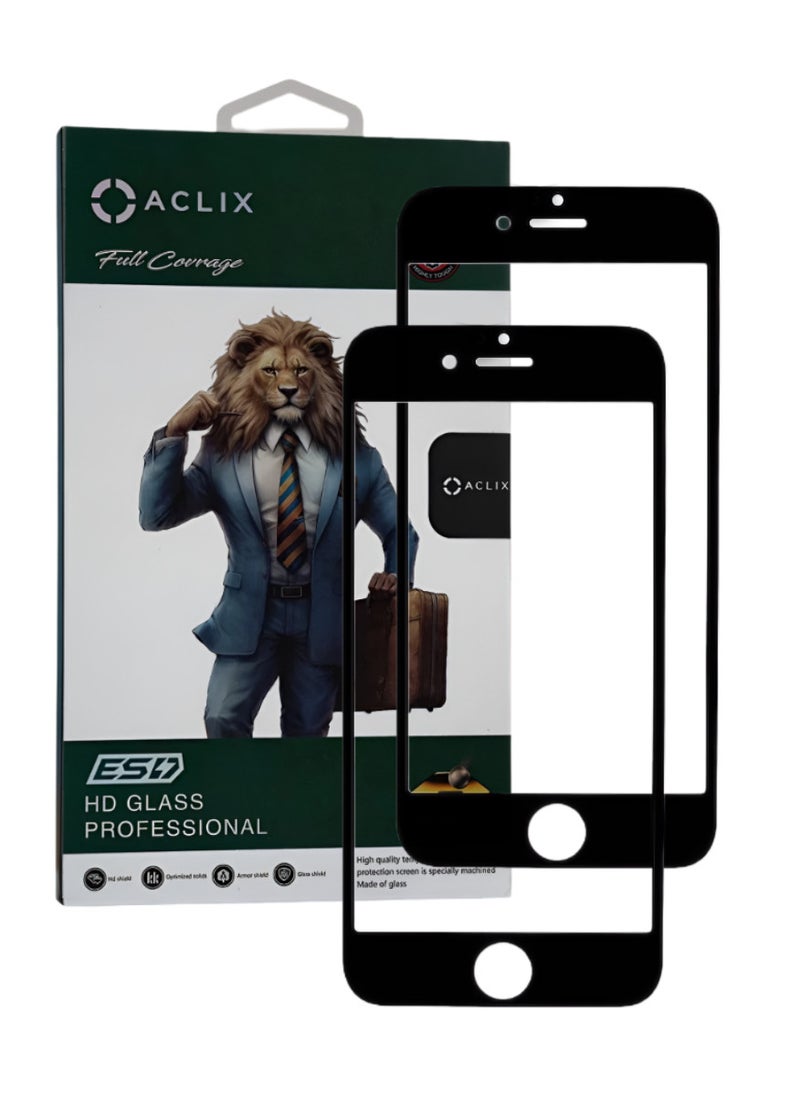 ACLIX 2 Pieces Antistatic ESD Dustproof Premium Quality High Definition Anti-Spy Privacy Tempered Glass Screen Protector Designed For  iPhone 8 - Image 1