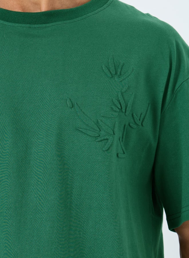 ستايلي تيشيرت رجالي كبير مطبوع بنقش بارز - Image 3