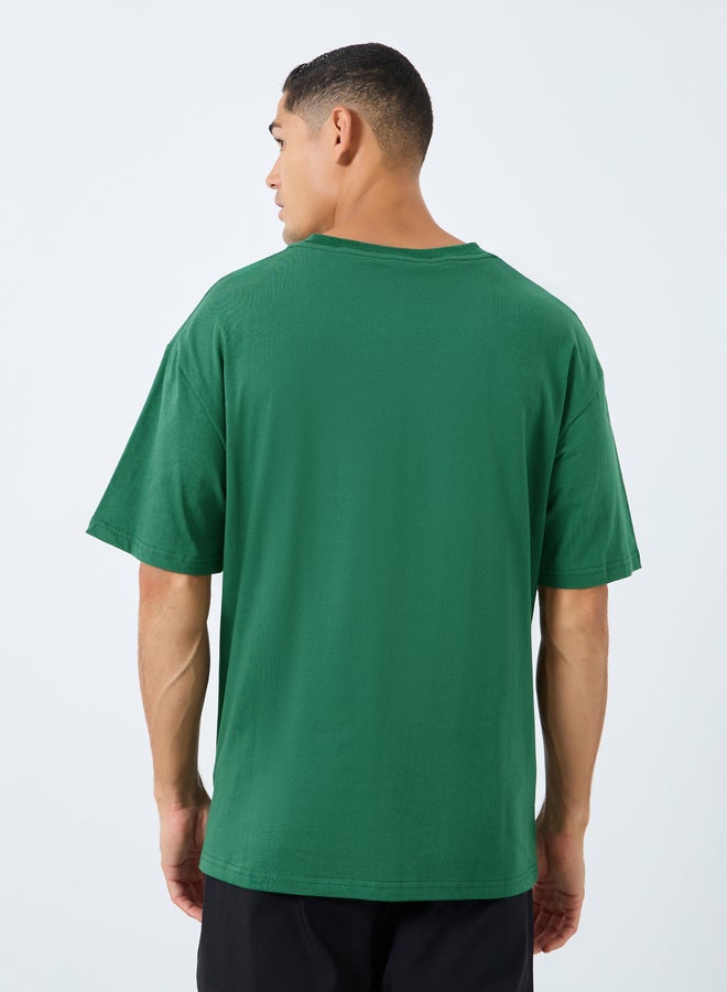 ستايلي تيشيرت رجالي كبير مطبوع بنقش بارز - Image 4