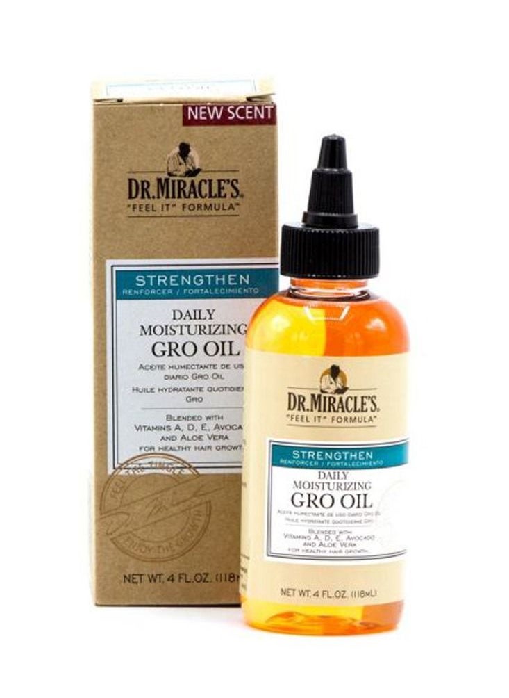 Dr. Miracle's Daily Moisturing Gro Hair Oil Gold 4ounce  - Image 2