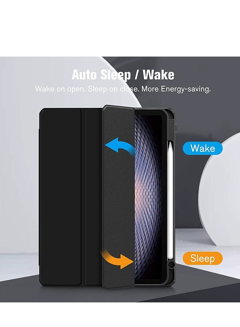 Protective Case Cover For Apple iPad Pro 11 inch (2022/2021/2020/2018) Generation with Pencil Holder 【Support Apple Pencil Charging and Touch ID】 Clear Transparent Case with Auto Wake/Sleep - Image 2