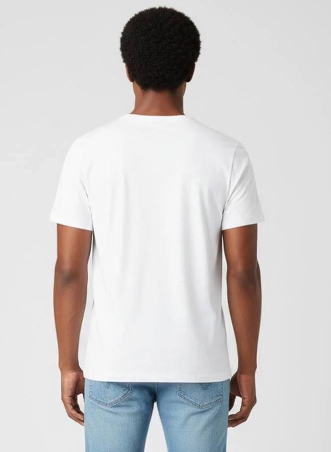 Clans&hans  Men White Crew Neck Graphic Print T-Shirt for Men | Best Price UAE