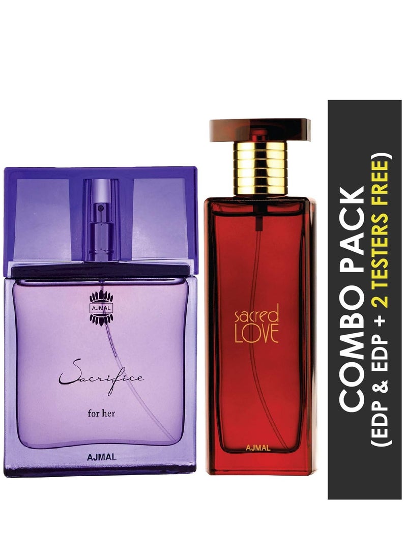 Ajmal Ajmal Sacrifice for HER EDP Floral Musky Perfume 50ml for Women and Sacred Love EDP Floral Musky Perfume 50ml for Women - Image 3
