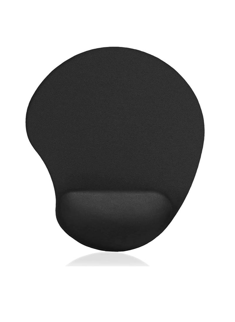 Terabyte Mouse Pad with Gel Wrist Rest Support, Comfortable Mouse Pad for Computer, Laptop, Home, Office & Travel  Black - Image 2