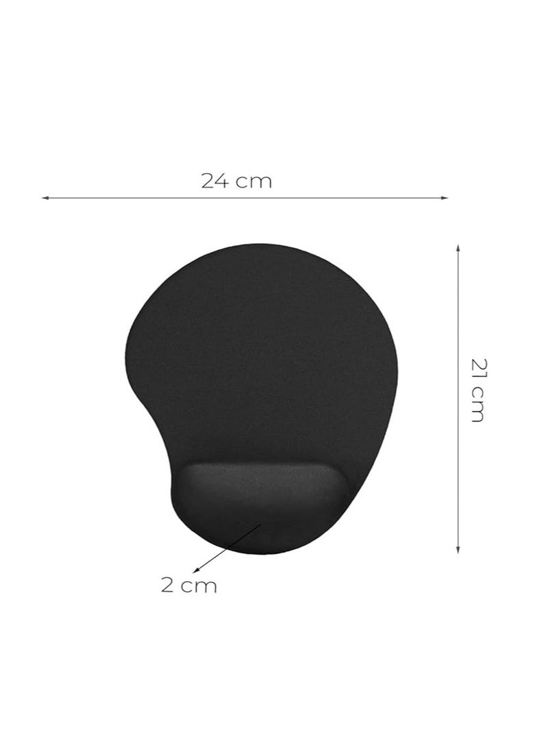 Terabyte Mouse Pad with Gel Wrist Rest Support, Comfortable Mouse Pad for Computer, Laptop, Home, Office & Travel  Black - Image 5