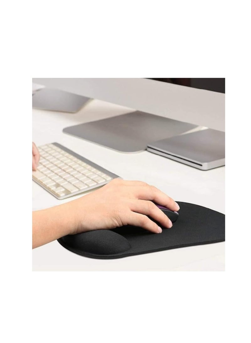 Terabyte Mouse Pad with Gel Wrist Rest Support, Comfortable Mouse Pad for Computer, Laptop, Home, Office & Travel  Black - Image 4
