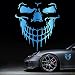 HungMieh Skull Stickers and Decals for Car Windows and Doors 3D Skull Decals and Signs for Car Styling Chrome Blue 697 - Image 2