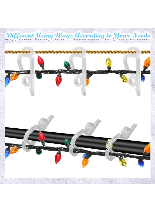 سيلفتك مشابك إضاءة عيد الميلاد من SelfTek، 120 قطعة، خطافات إضاءة، مشابك مزراب لتعليق الأضواء الخارجية، مشابك تعليق أضواء عيد الميلاد، مشابك إضاءة مقاومة للعوامل الجوية لتزيين المهرجانات - Image 4