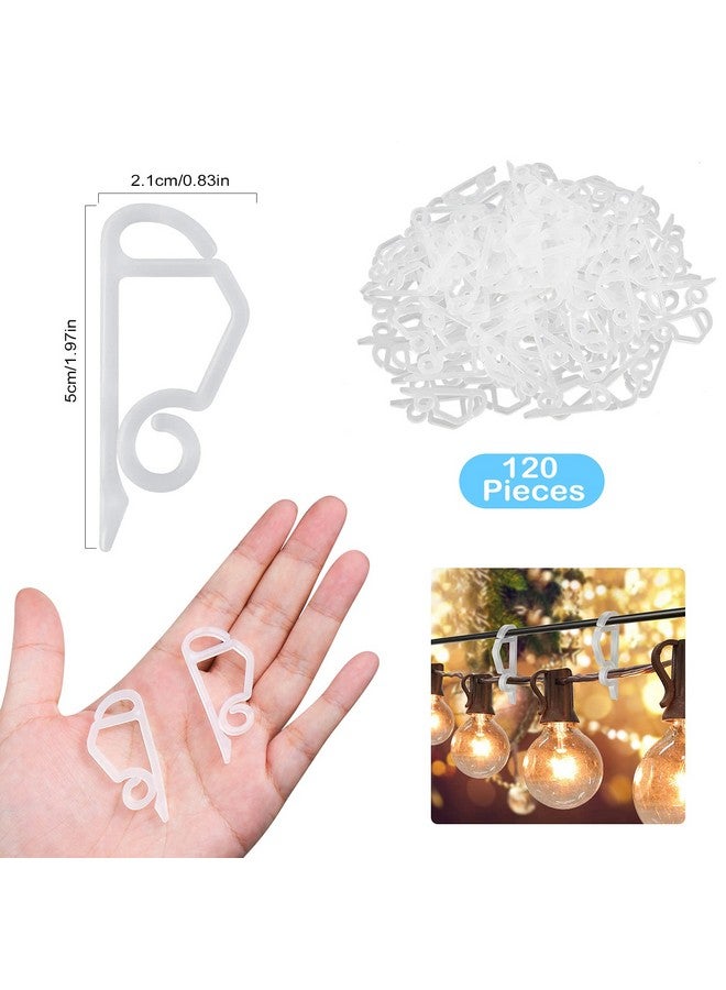سيلفتك مشابك إضاءة عيد الميلاد من SelfTek، 120 قطعة، خطافات إضاءة، مشابك مزراب لتعليق الأضواء الخارجية، مشابك تعليق أضواء عيد الميلاد، مشابك إضاءة مقاومة للعوامل الجوية لتزيين المهرجانات - Image 2