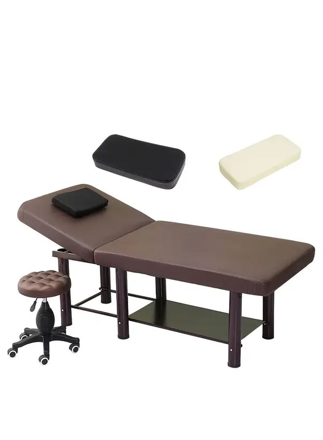2Pcs U Shape Face Cushions for Massage Beds Removable Washable Round Pillows Breathable Lace Trimmed Bed Cover - Image 1