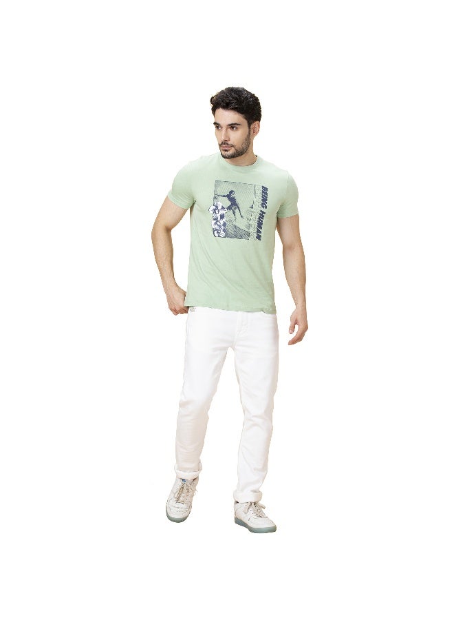 Being Human Mens White Slim Fit Denims - Image 2