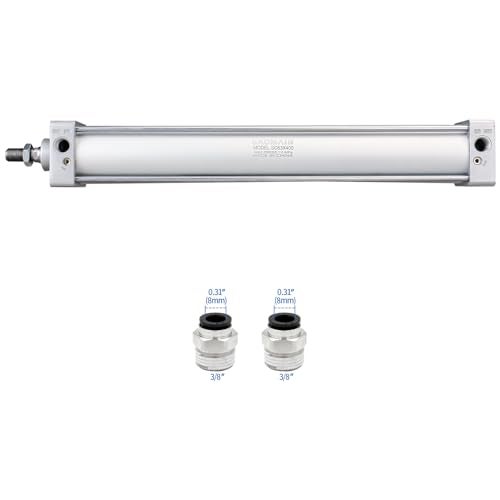 Baomain Pneumatic Air Cylinder SC 63 x 400,PT 3/8, Bore 2 1/2 inch(63mm), Stroke 16 inch(400mm),Dual Action 1 Mpa,for Industrial Machinery - Image 5
