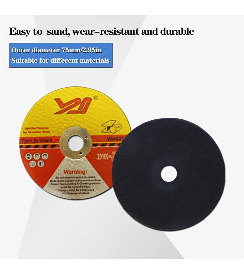 10pcs 75mm Mini Metal Grinding Wheel 10mm Hole for Wood Soft Metal - Image 2
