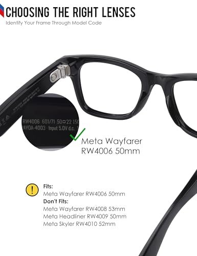 BLAZERBUCK Anti-salt Replacement Lenses for RayBan Meta Wayfarer RW4006 50mm - High Intensity yellow - Image 3