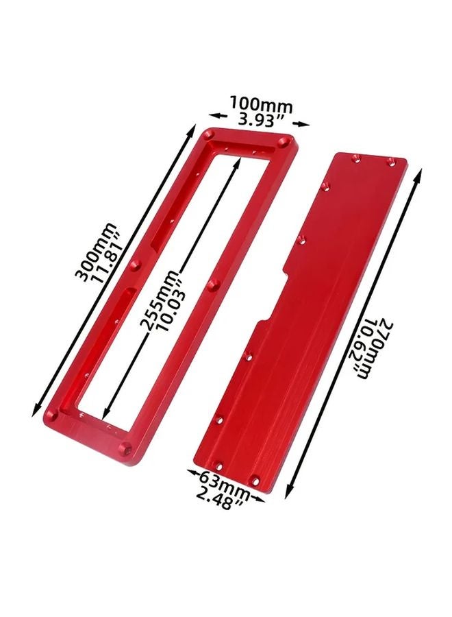 Red Aluminum Table Saw Insert Cover Plate For Flip Table Router - Image 4